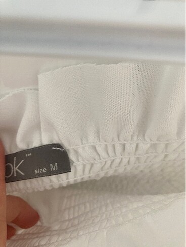 m Beden beyaz Renk Crop bluz