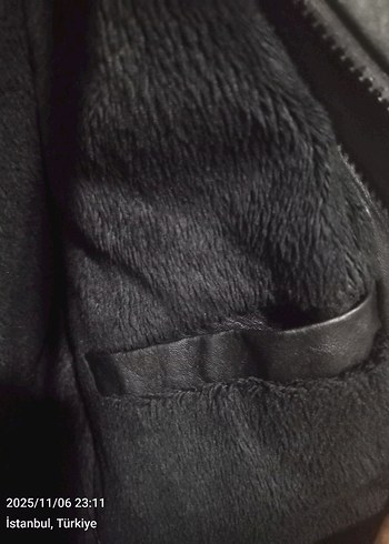 Siyah Erkek Deri Biker Ceket - Görsel 11