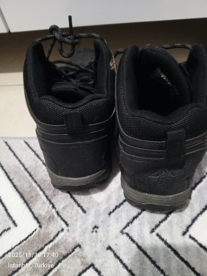 Erkek Siyah Outdoor Bağcıklı Spor Ayakkabı - Görsel 4