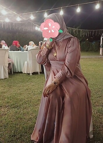 Saten tesettür abiye