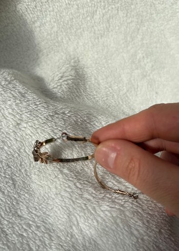 İşlemeli Zincir Detaylı yaprak taşlı Kadın küpe - Görsel 5