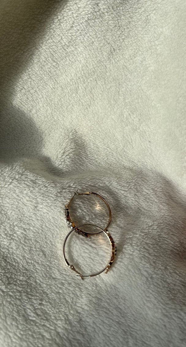 İşlemeli Zincir Detaylı yaprak taşlı Kadın küpe - Görsel 4