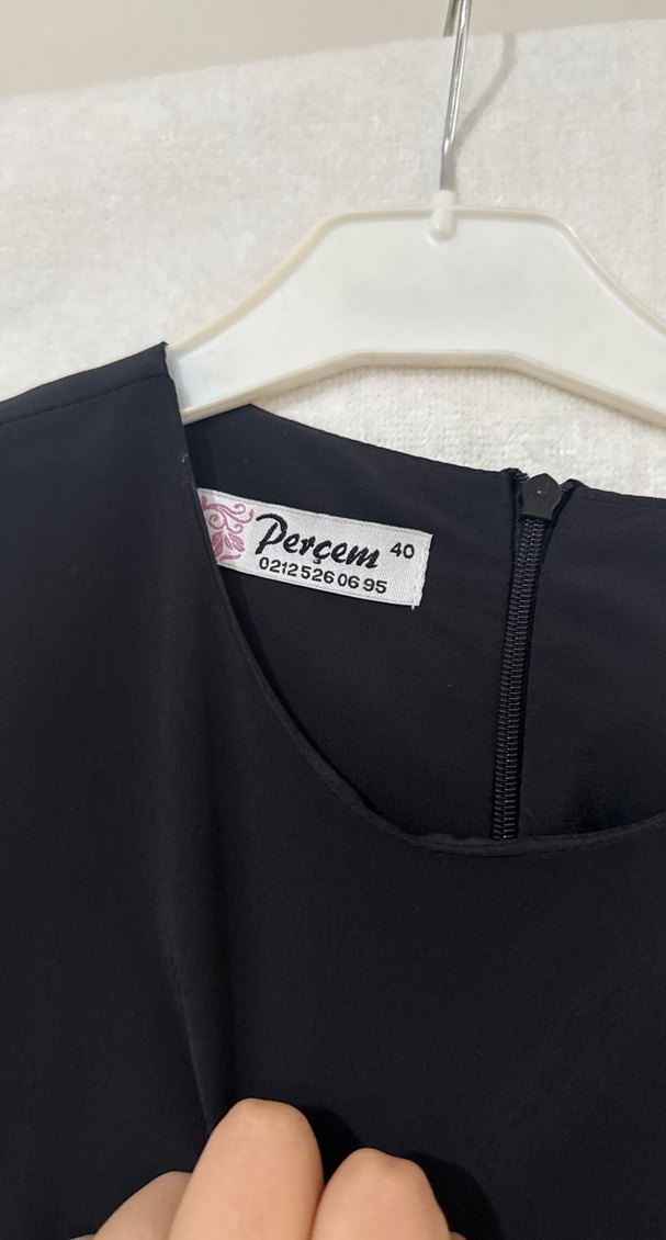 Uzun Siyah Gotik Salaş Elbise - Görsel 4