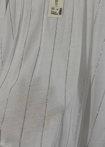 Beyaz taşlı Kadın Tişört - Görsel 3