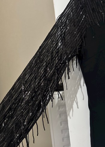 Siyah Nakışlı Uzun Kollu Kadın Gömlek - Görsel 2