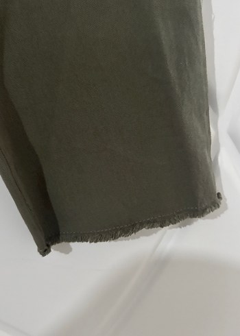 Bol Kesim Kemerli Keten Kadın Pantolon - Görsel 2