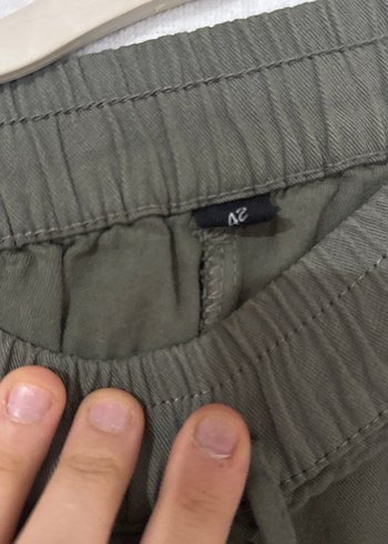 Bol Kesim Kemerli Keten Kadın Pantolon - Görsel 4