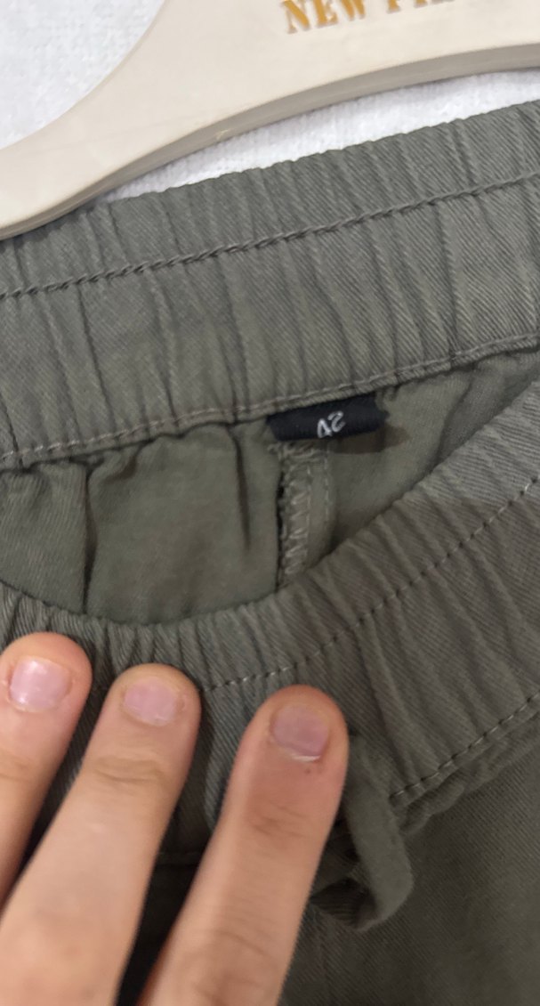 Bol Kesim Kemerli Keten Kadın Pantolon - Görsel 4