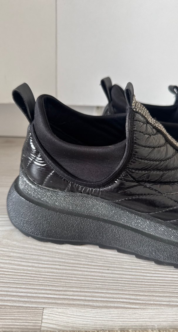 Suni deri taşlı simli spor ayakkabı - Görsel 4