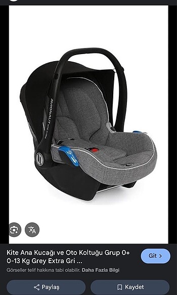 Avionaut bebek arabası puseti Mamas Papas uyumlu adaptörlü