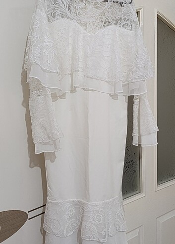 Beyaz elbise abiye
