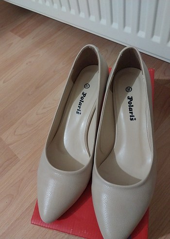 Butigo Bej Stiletto Topuklu Kadın Ayakkabı