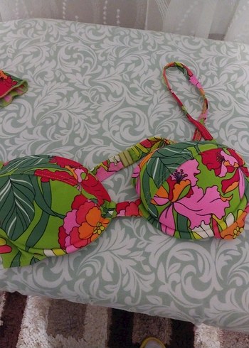 Renkli Dantelli Bohem Kadın Bikini - Görsel 3