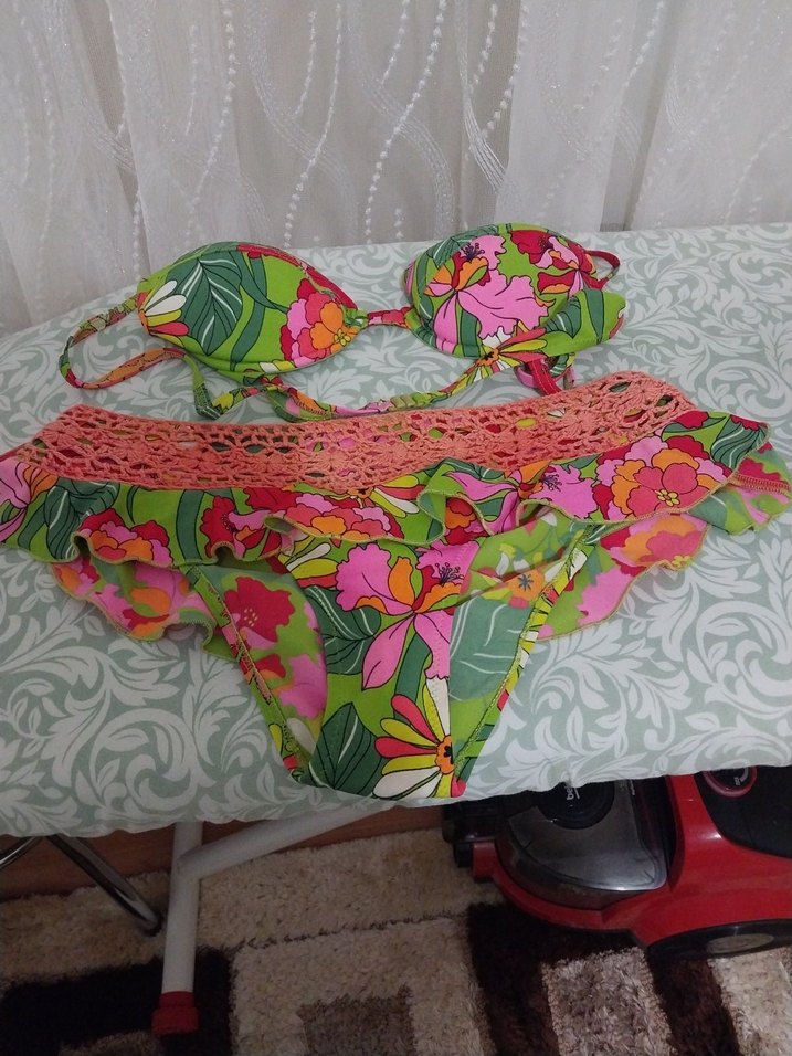 Renkli Dantelli Bohem Kadın Bikini - Görsel 5