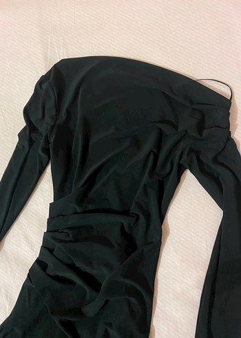 Pull and Bear Pulbear siyah bele oturan ince gösteren elbise