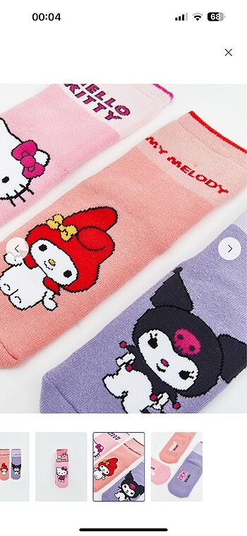 LC Waikiki Kuromi hello kıtty çorap