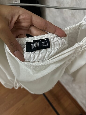 l Beden beyaz Renk Crop bluz gömlek