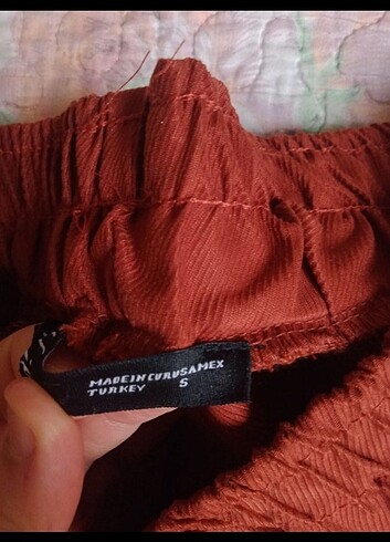 Kadın kiremit rengi pantolon  - Görsel 2