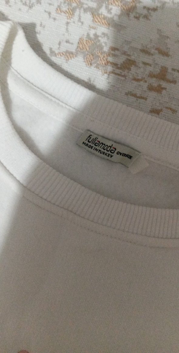 Nakışlı Beyaz Kadın Kazak - Görsel 2