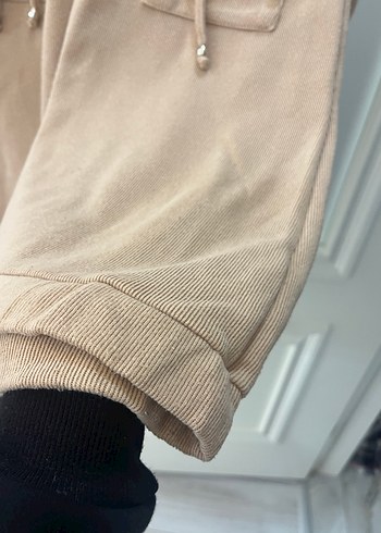 Bej Midi Kapüşonlu Fermuarlı Kadın Elbise - Görsel 2