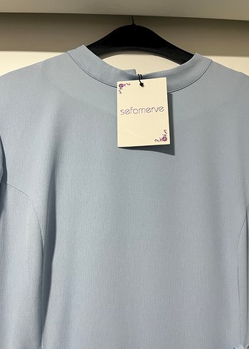 Mavi Uzun Salaş Elbise - Görsel 2