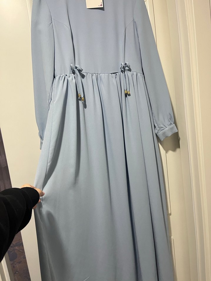 Mavi Uzun Salaş Elbise - Görsel 3