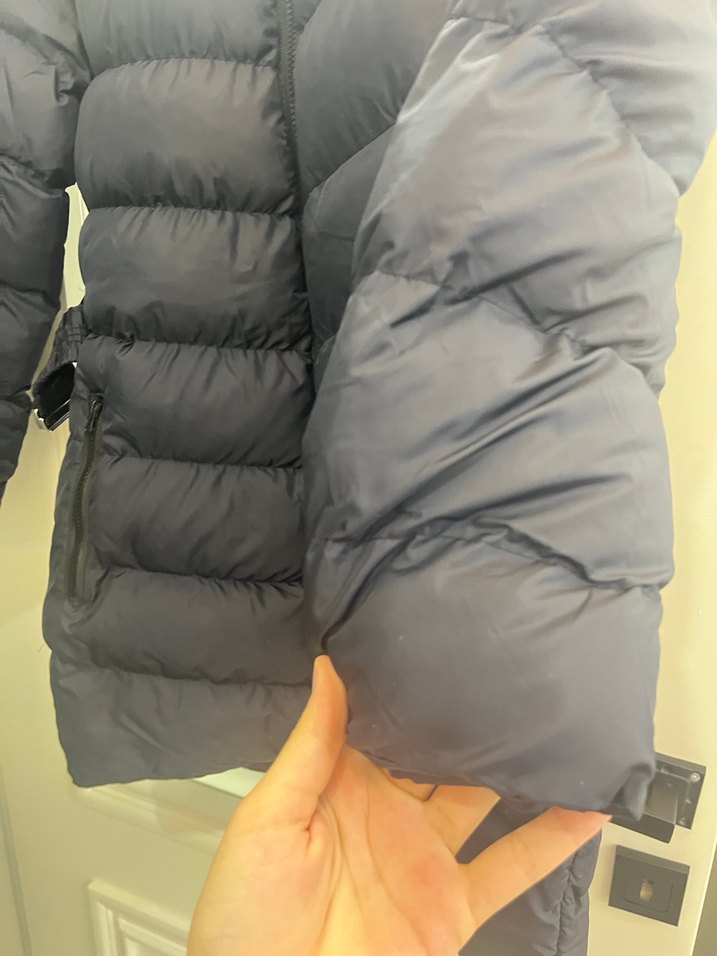 Siyah Kemer Detaylı Midi Kışlık Kadın Mont - Görsel 2