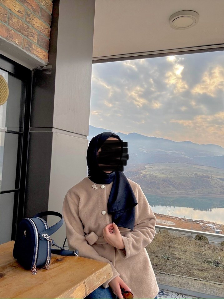 Kemerli Camel Süet Midi Kadın Kaban - Görsel 2