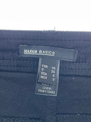 36 Beden siyah Renk Mango Düz Kesim %70 İndirimli.