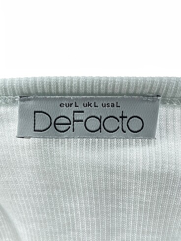 l Beden beyaz Renk Defacto Bluz %70 İndirimli.