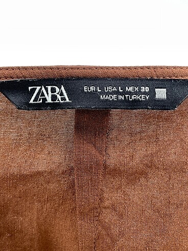 l Beden kahverengi Renk Zara Mini Elbise %70 İndirimli.