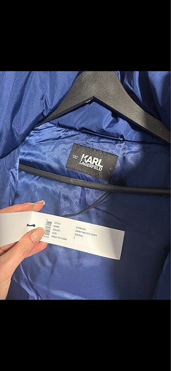 l Beden mavi Renk Orjinal karl lagerfeld mont