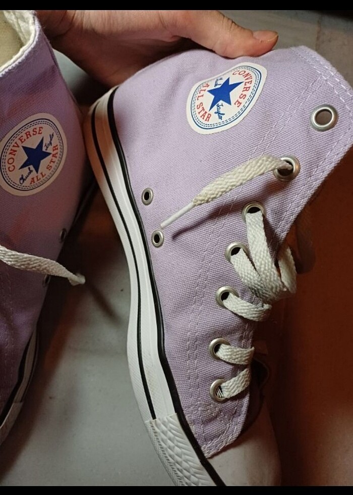 Lila converse - Görsel 3