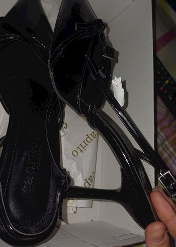 Siyah Rugan Tokalı Topuklu Ayakkabı - Görsel 2