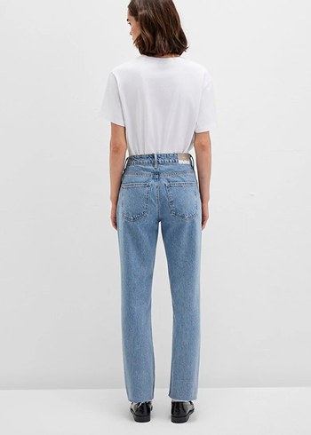 Mavi straight jean pantolon - Görsel 3