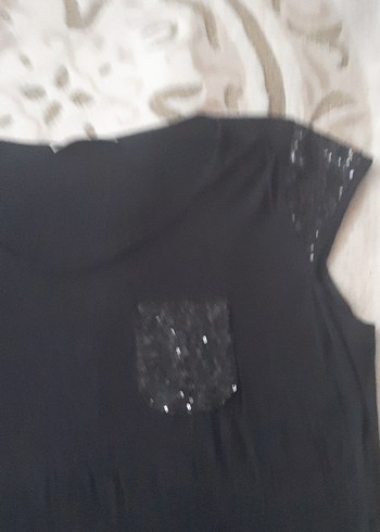 xl Beden Payet Detaylı Siyah Kolsuz Bluz