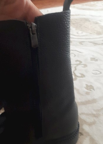41 Beden siyah Renk Fermuarlı Siyah Gotik Deri Kadın Botları