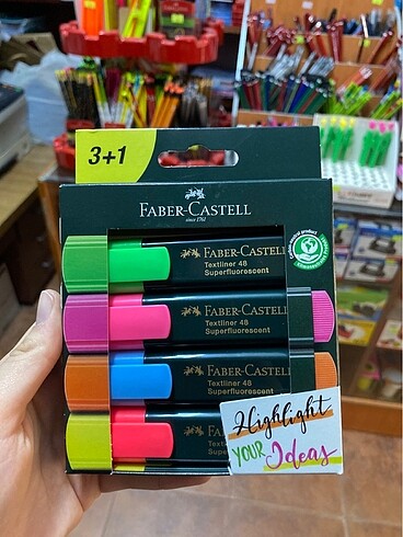 Beden 4 lü faber castel fosforlu kalem seti