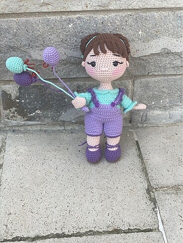 Beden Renk Amigurumi HAZIR Kız bebek