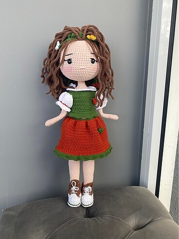  Beden Renk Amigurumi kız bebek (HAZIR ÜRÜN)