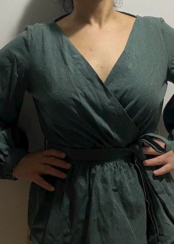 Yeşil kruvaze gömlek - Görsel 2