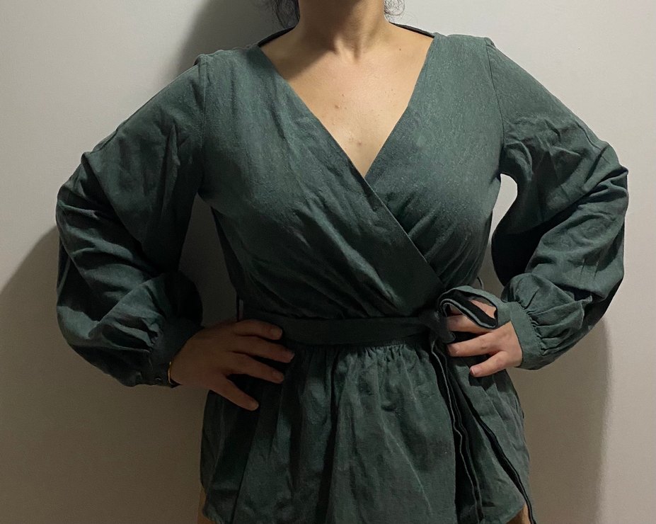 Yeşil kruvaze gömlek - Görsel 2