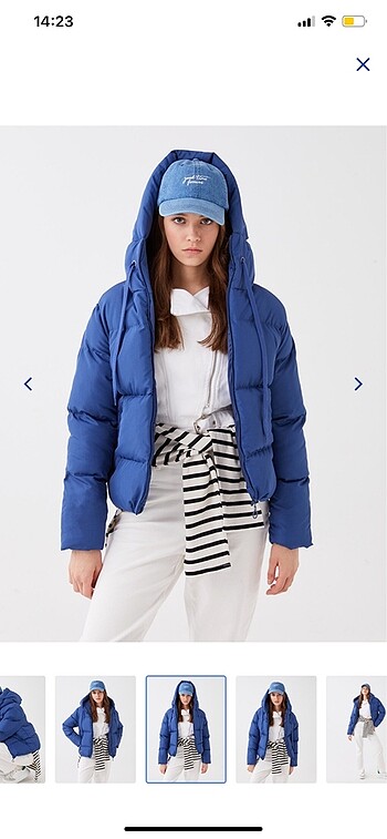 LC Waikiki Şişme mont indigo mavisi