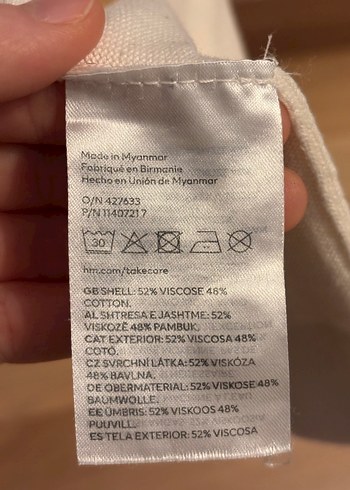 Beyaz Pamuklu Erkek Polo Tişört hm - Görsel 6