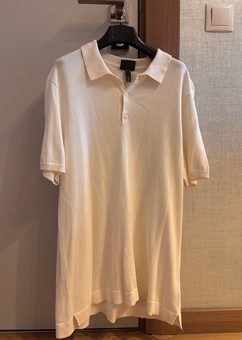 Beyaz Pamuklu Erkek Polo Tişört hm - Görsel 2