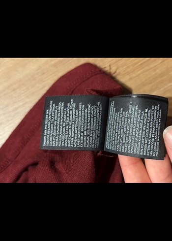 Bordo Kısa Kollu Kadın Tişört - Görsel 2