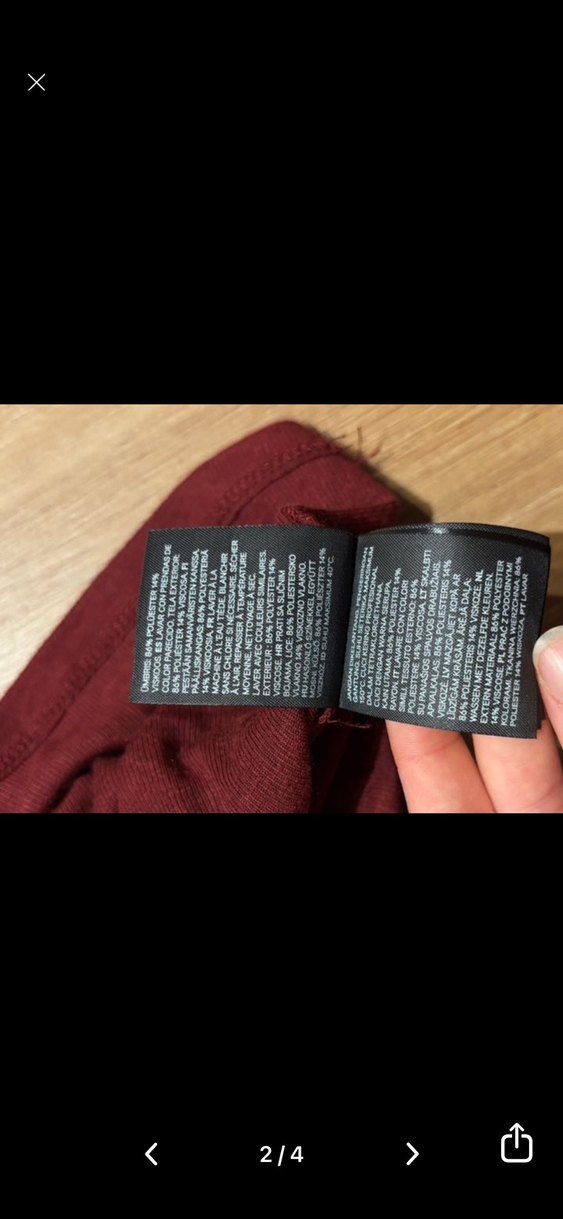 Bordo Kısa Kollu Kadın Tişört - Görsel 2