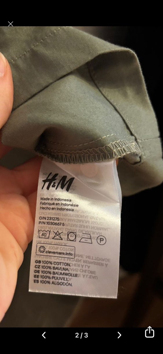 Kadın Haki Pamuk Düğmeli Uzun Kollu Gömlek - Görsel 2