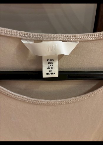 Bej Kadın Kısa Kollu Dar Basic Tişört - Görsel 2