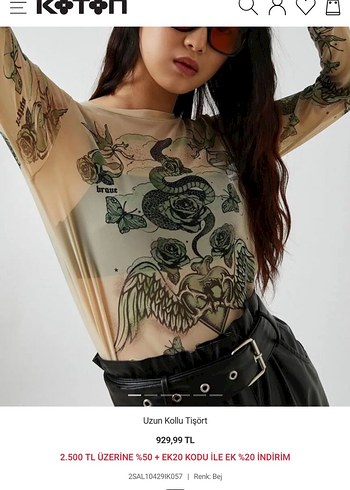 Yılan desenli üst - Görsel 3